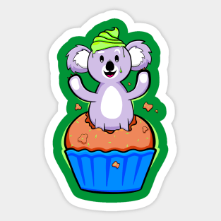 Cute Koala Cake Sticker